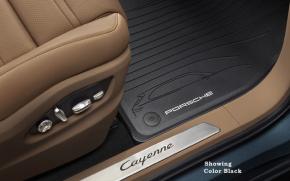 Комплект ковриков салона резина Porsche Cayenne 19-22 коричневый