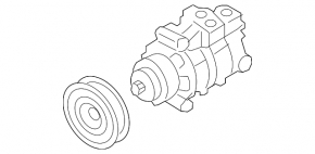 Компрессор кондиционера Audi Q7 17-26 3.0T, MHEV под R1234YF
