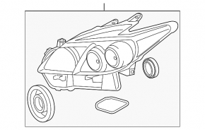 Фара передняя левая Toyota Prius 30 13-15 в сборе рест LED