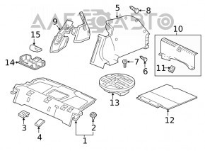 Пол багажника Honda Insight 19-22