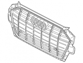 Решетка радиатора grill голая Audi A4 allroad 23-25 рест