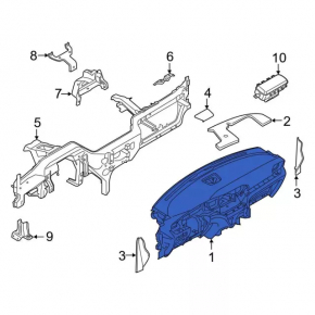 Торпедо передня панель без AIRBAG Ford Explorer 20-25 черн