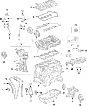 Головка блока цилиндров в сборе Mazda CX-9 16-21 2.5T