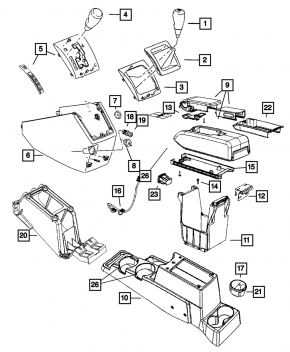 Ручка КПП Jeep Patriot 11-17 CVT