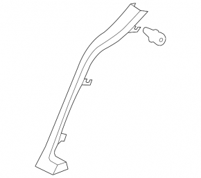 Накладка задней стойки нижняя левая VW CC 08-17 черн, царапина