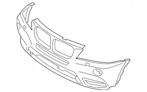 Бампер передній голий BMW X3 F25 11-14