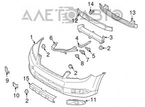 Бампер передній голий Subaru Outback 13-14