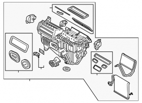 Корпус печки голый Ford Edge 15-23