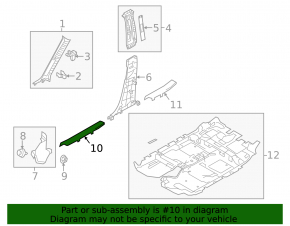Накладка порога передняя правая Mazda CX-5 13-16 черн
