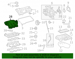 Коллектор впускной верхняя часть Lexus RX450h 16-22