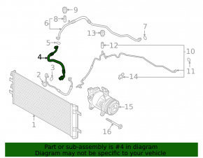 Трубка кондиционера компрессор-печка первая BMW X1 F48 20-22 B46