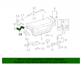 Накладка петли багажника правая Lexus LS460 LS600h 07-09