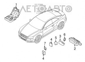 Клемма плюсовая АКБ Audi A4 B8 08-16 подкапотная