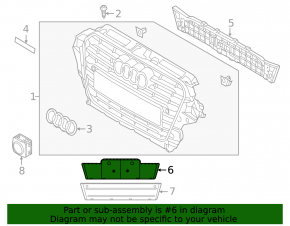 Майданчик номерного знака передня Audi Q5 8R 13-17