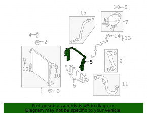 Дефлектор радиатора верхній Mercedes W212 14-16 2.1d, 3.5