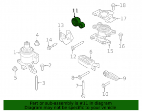 Подушка двигателя верхняя Ford Edge 15-18 3.5