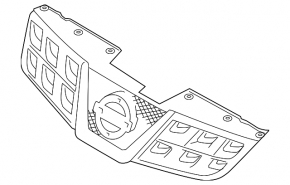 Решетка радиатора grill Nissan Rogue 11-15