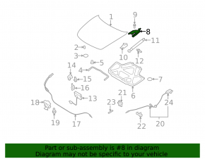 Петля капота правая Infiniti G25 G35 G37 4d 06-15