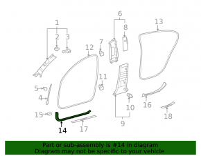 Накладка порога внутренняя передняя левая Lexus GS300 GS350 GS430 GS450h 06-09 бежевая
