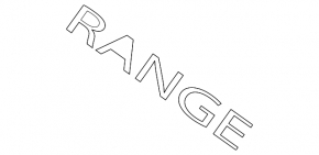 Эмблема надпись RANGE капота Land Rover Range Rover 13-21 дорест, хром