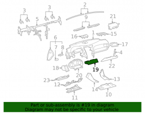 Дефлектор воздуховода центральный Lexus GS300 GS350 GS430 GS450h 06-11 черный