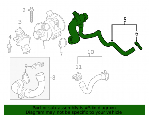 Патрубок системы охлаждения BMW X3 F25 13-17 2.0T