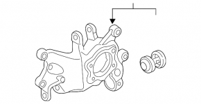 Цапфа задняя правая Hyundai Tucson 16-21 AWD