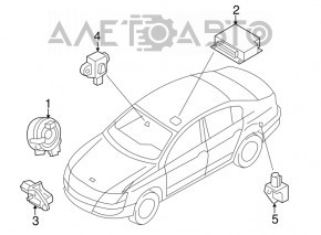 Модуль srs airbag компьютер подушек безопасности VW CC 08-11