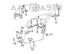 Ручка двери внешняя передняя левая Lexus RX300 98-00