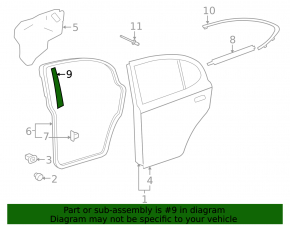 Накладка двери боковая задняя правая Lexus IS250 IS300 IS350 06-14