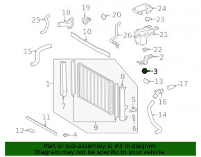 Подушка радиатора верхняя правая Toyota Prius V 12-17 с кронштейном, резина + металл