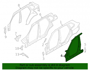 Стойка кузова центральная правая BMW X5 G05 19-26