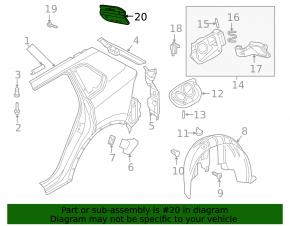Лючок бензобака VW Tiguan 18-24