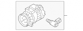 Компресор кондиціонера Audi Q3 83A 19-25 2.0T Denso