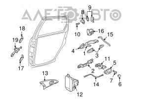 Петля двери верхняя задняя левая Ford Focus 00-11