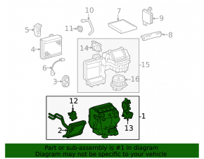 Корпус голый кондиционер, левая часть Toyota Avalon 05-12