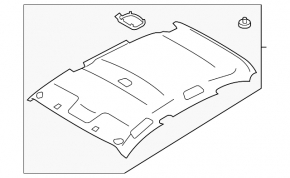 Обшивка потолка Subaru Impreza 4d 17-21 GK под люк сер