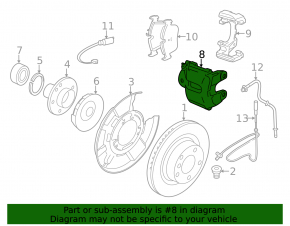 Суппорт в сборе задний правый BMW 4 F32/33/36 14-20 M Sport