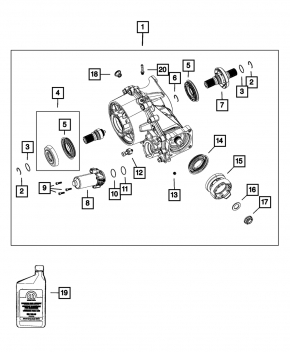 Задний дифференциал редуктор Jeep Cherokee KL 19-23 AWD