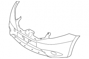 Бампер передній голий Nissan Versa Note 13-16