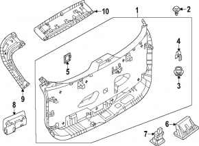 Обшивка дверей багажника нижня Mazda CX-90 24-26 чорна