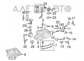 Топливный насос бензонасос Lexus RX350 06-09