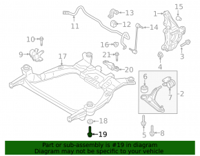 Болт крепления переднего подрамника 4шт Ford Edge 15-23 105мм