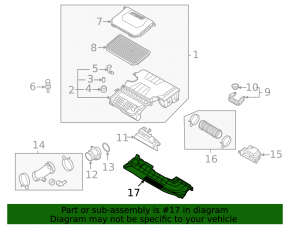 Воздуховод нижний Hyundai Elantra 21-26 1.6 hybrid