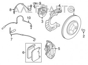 Кожух тормозного диска передний правый BMW X2 F39 18-23