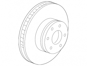 Диск тормозной передний правый BMW 5 F10 11-16 348/36мм