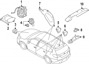 Модуль srs airbag компьютер подушек безопасности Subaru Forester 25-26