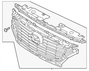 Решітка радіатора grill Mazda CX-3 16-18