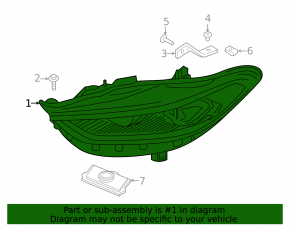 Фара передняя левая в сборе Ford Fusion mk5 17-20 галоген, с DRL