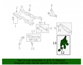 Цапфа задняя правая Subaru Outback 10-12